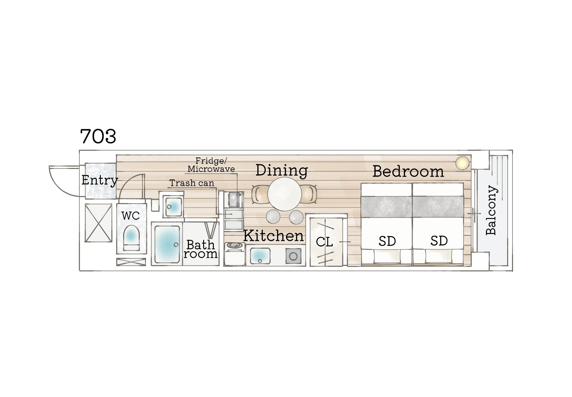Room 703 間取り