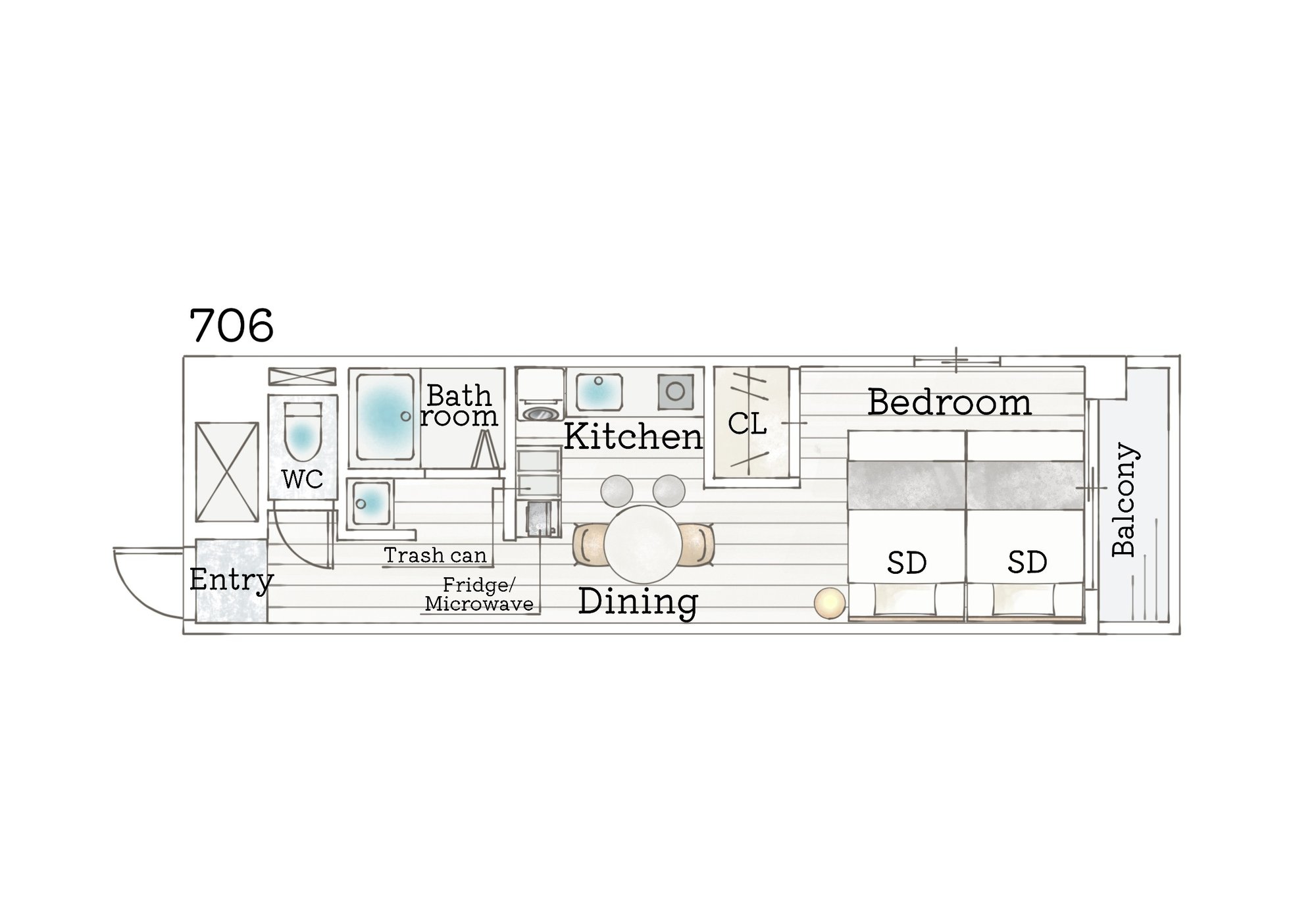 Room 706 間取り